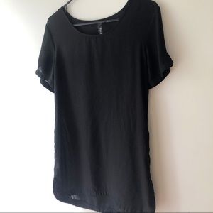 Fun & Flirt Black Sheer Tunic | Size Small EC